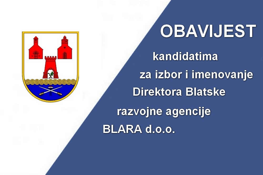 Obavijest Natjecaj Direktor Blara 2022